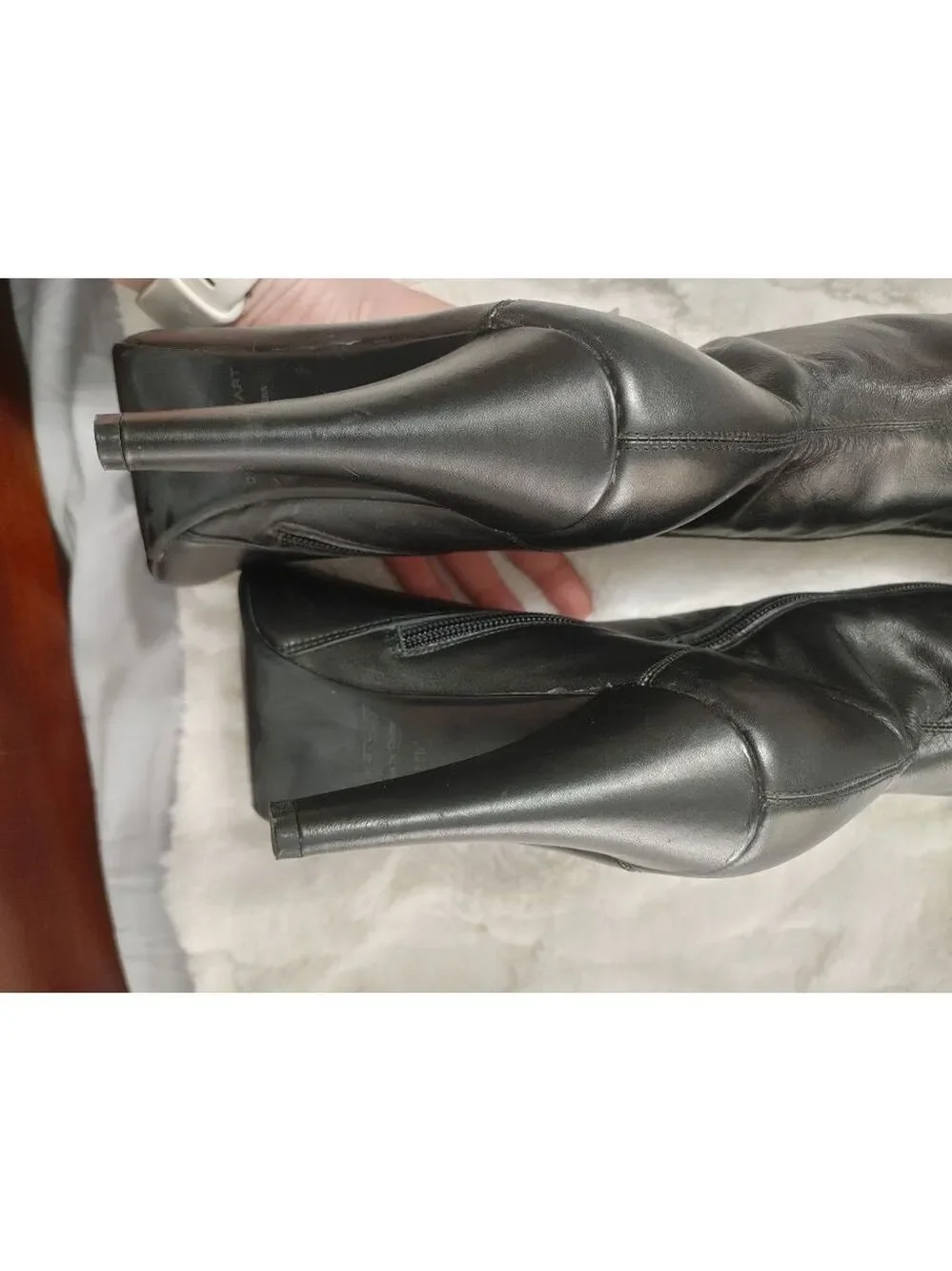 Women's Vintage COLIN STUART Black Leather Sexy Over the Knee Boots Size 6.5